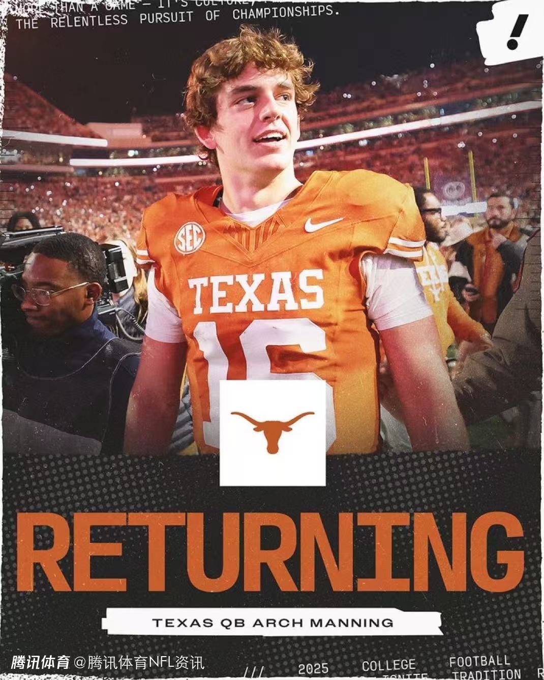 万博体育特别点评:【NFL动态】放弃2026选秀!曼宁家族确认阿奇将留校征战新赛季